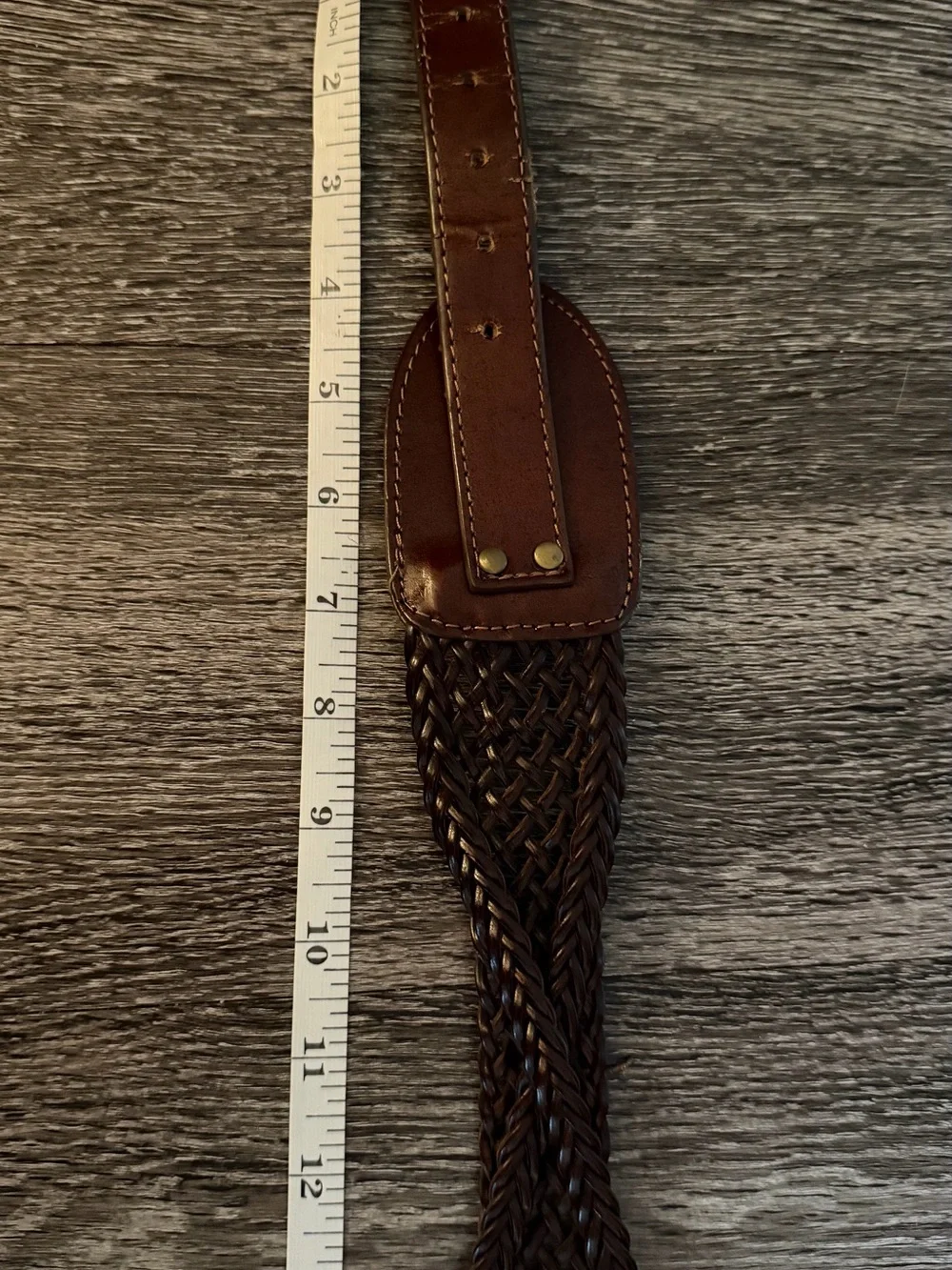 Vintage Brown Braided Woven Hip Waist Belt | Boho Western Cottagecore